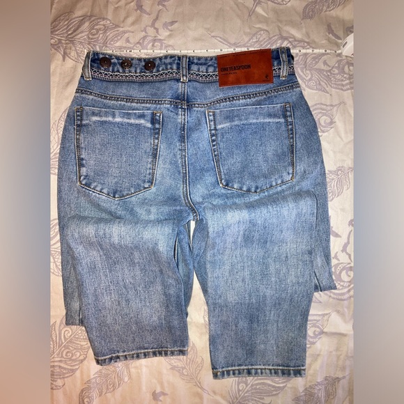 UFT NWT One Teaspoon Hollywood HillsTruckers Mid Rise Straight Leg Jeans Size 26 - Picture 10 of 11